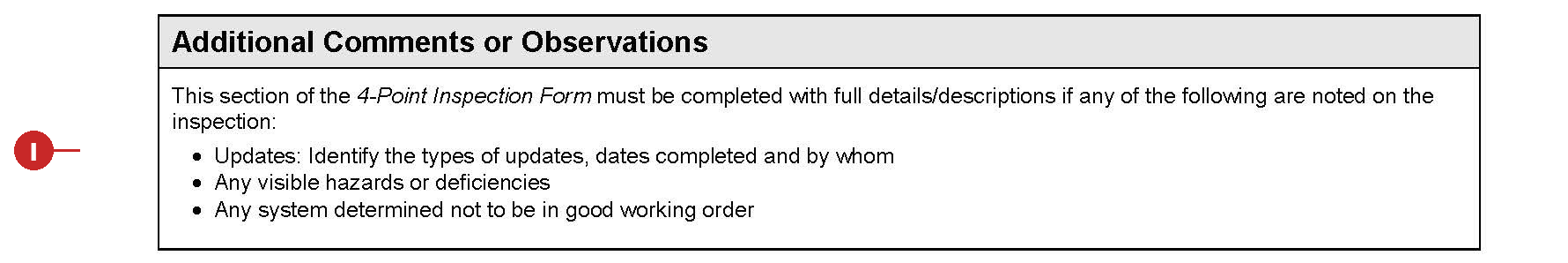 4-point inspection report form comments page 4