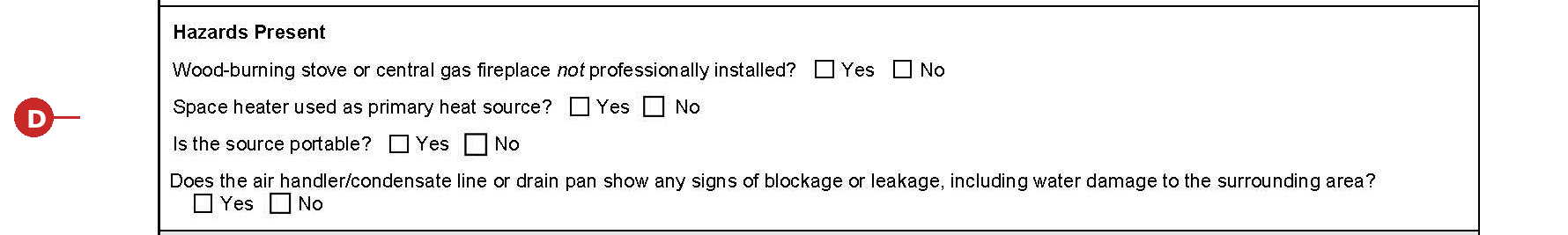 4-point inspection report form page 2 HVAC part 2