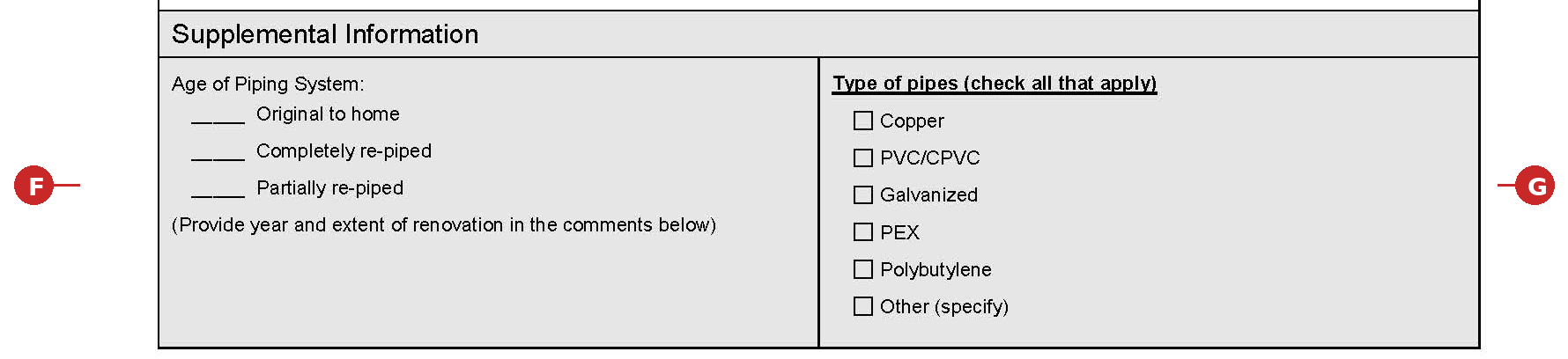 4-point inspection report page 2 plumbing part 3